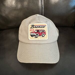Ford Gray and Red Bronco Embroidered Hat